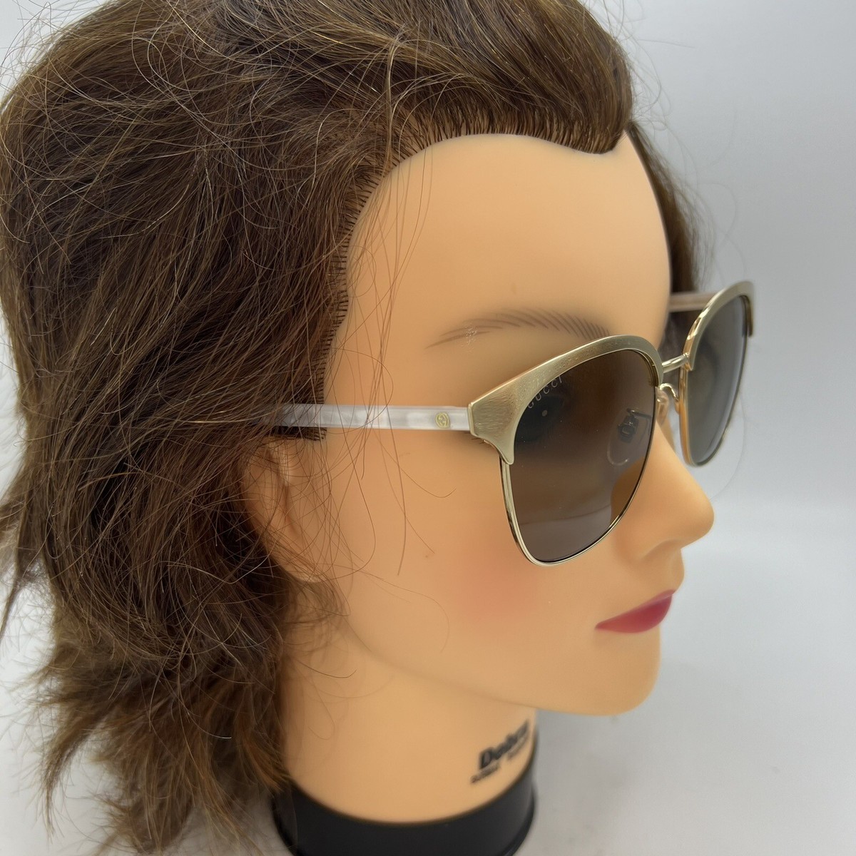 New GUCCI Endura Gold 55mm Clubmaster Cat Eye Sunglasses  display picture 1