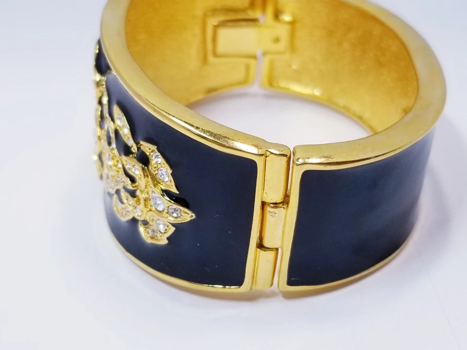 Joan Rivers Crystal & Blue Enamel Bangle Bracelet - Classics Collection - Image 4 of 4