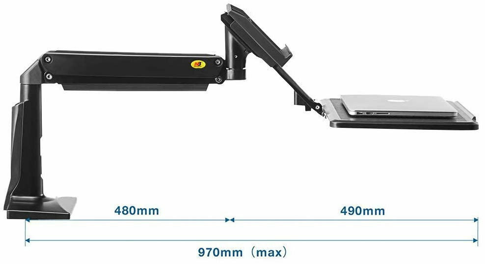 Workstation Sit Stand Laptop Desk Mount in WHITE (free delivery AUS