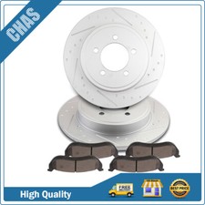 Rear Drilled Brake Rotors Brake Pads Fits 2006-2010 Ford Explorer Sport Mercury