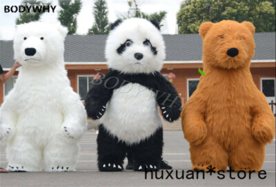 2023 Inflatable Brown Bear Mascot Costume Panda Role-playing Party
