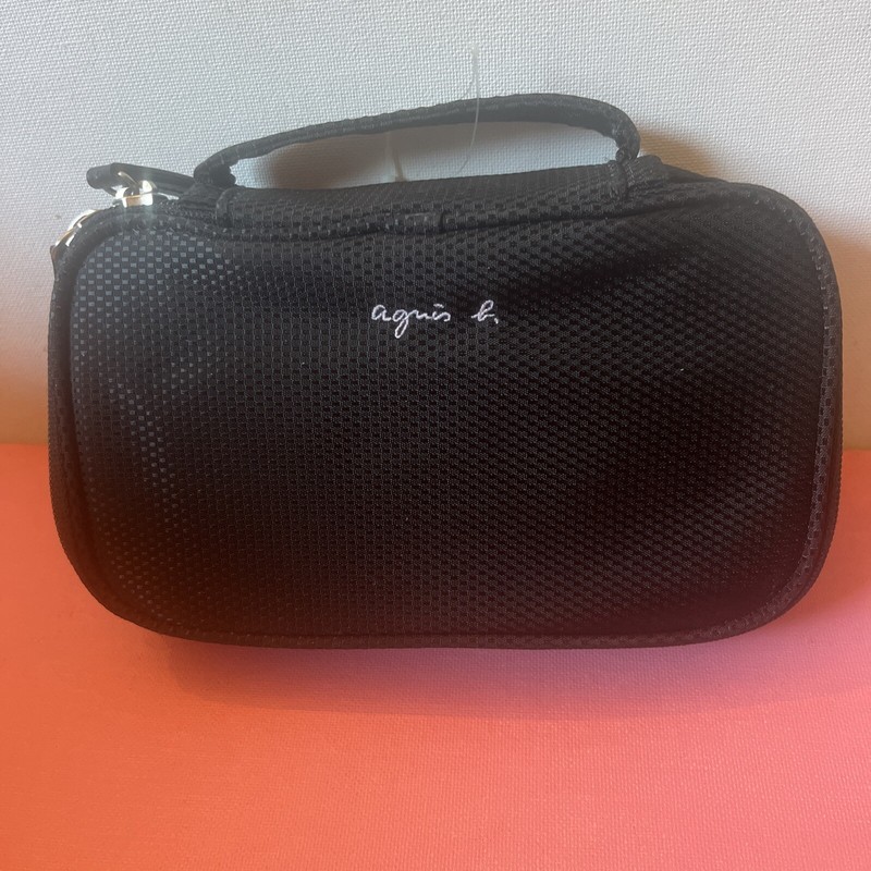 Agnes B ( New ) Black Cosmetic Bag. 