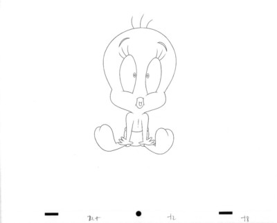 Warner Bros Animation Kunst Cel Produktion Zeichnung TWEETY PIE #42