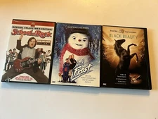 Lot Of 3 DVDs School Of Rock Jack Frost Black Beauty Very Good Condition