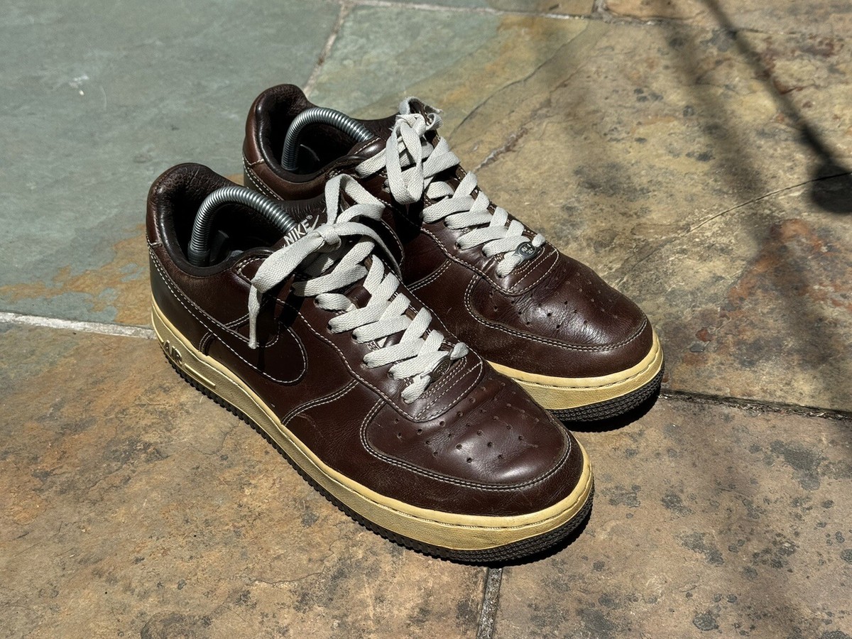 Nike Air Force 1 Premium Baroque Brown 2004 Shoes Rare OG Men Size