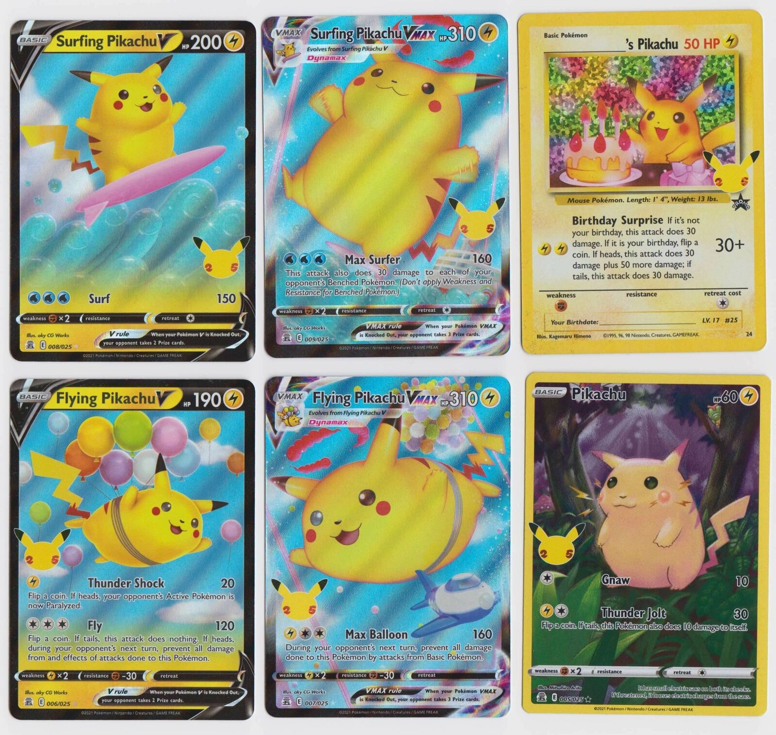 Carta Pokémon Pikachu Surfista Vmax Celebrações - Ri Happy