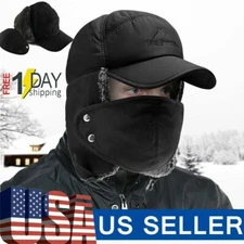 Men Women Winter Warm Hat Ear Flap Trapper Thick Aviator Outdoor Ski Mask Cap