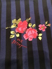 Classic Betsey Johnson XOX Infinity Scarf Floral Striped Beautiful Colors