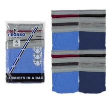 Men's Classic Assorted Color Stretch Breathable Briefs Underwear Pack Of 12