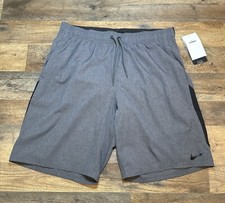 Nike Swim Men's Contend Volley Board Shorts Heather Grey New Tags NWT Bathing L