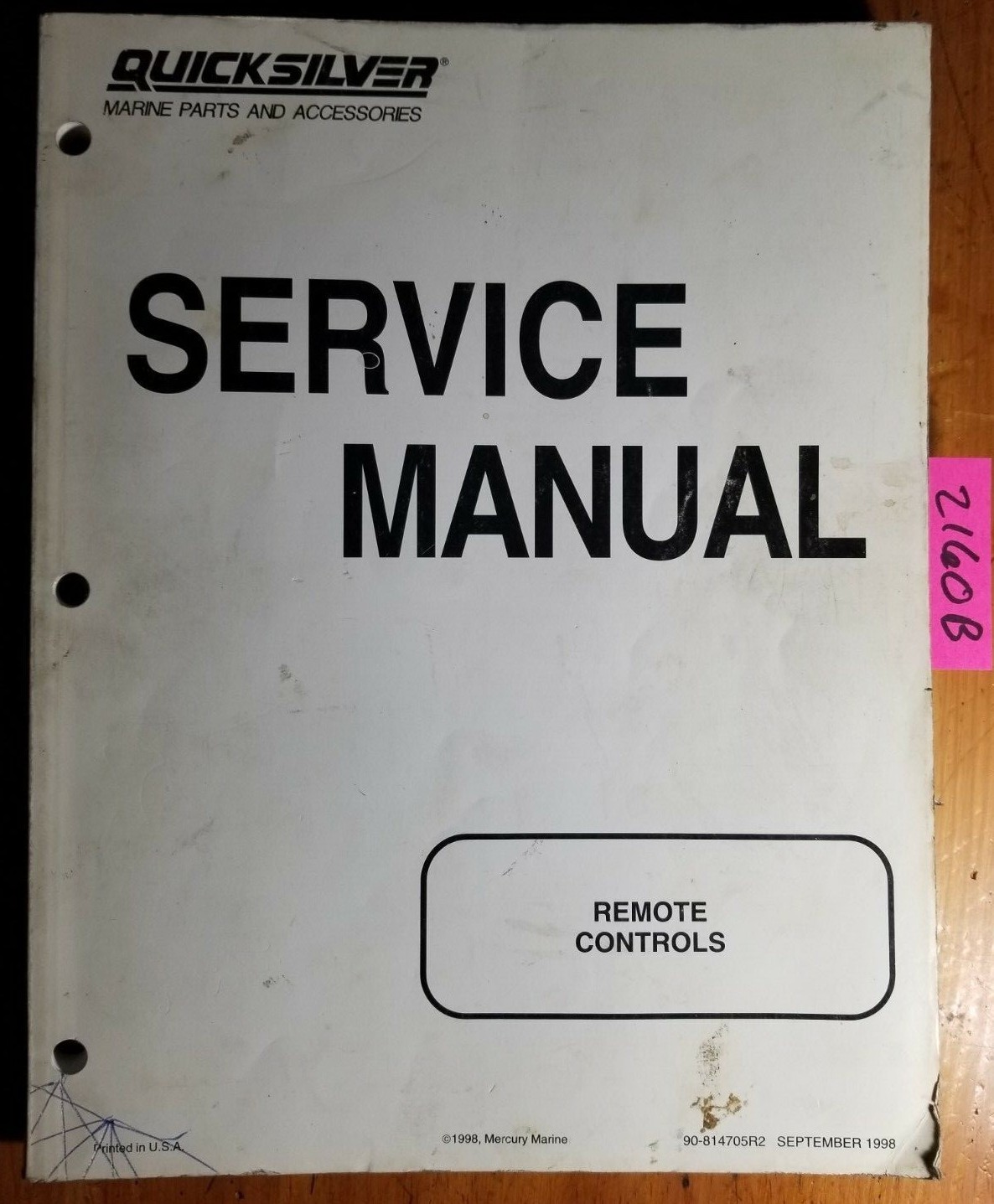 Buy Mercury Quicksilver Remote Controls Service Manual 814705r2 online |  eBay