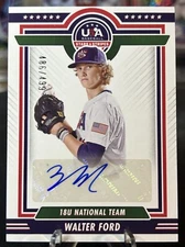 Walter Ford 2022 Panini Stars & Stripes USA 18U National Team Auto /499 18US-WF