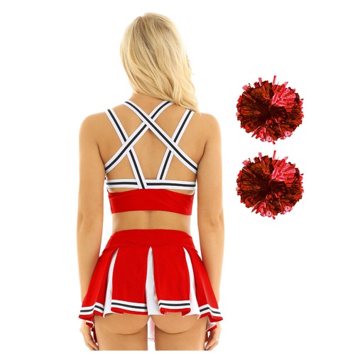 Women's Crop Top With Skirts Pleated Vest And Miniskirts Performance Club Fancy - Picture 12 of 77