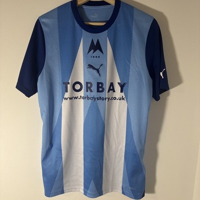 Torquay United FC 2023/24 Away Shirt Größe M Puma Fußball Trikot blau