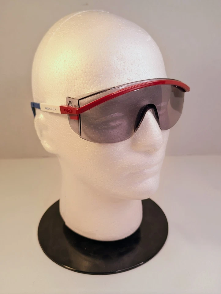 Gafas de seguridad UVEX Astrospec 3000 Patriot Frame LT lentes grises hechas en EE. UU. NOS Foto 3 de 4