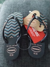 Havaianas Girl ZigZag Rubber Sandals Flip-Flops Size 11 Toddler New