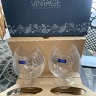 MARQUIS by WATERFORD  Vintage Crystal Brandy Glasses Snifters set 2 New in  Box