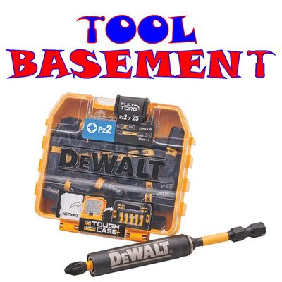 Dewalt PZ2 Schraubendreher-Bit-Pack mit Bithalter - 20 x 25 mm, 5 x 57 mm