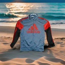 ADIDAS ZIPUP TRACK STYLE SWEATSHIRT BOYS SIZE 6 IN PRETTY GOOD CONDITION