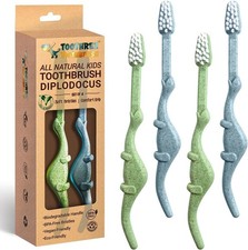 ROARex Kids Plant Toothbrush Dinosaurs 4 Pack