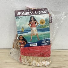 Disney MOANA Princess Dress Size 6/6X Costume/ Dress-up/ Cosplay Halloween