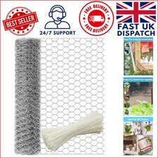 40cm x 5m Rustproof Galvanized Chicken Wire for Garden Protection & DIY Projects 4.00 per metre