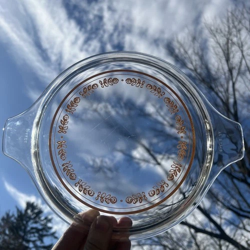 ✨Vintage Find✨ Pyrex 475-C Harvest Promo Lid 1973 Brown Design #130