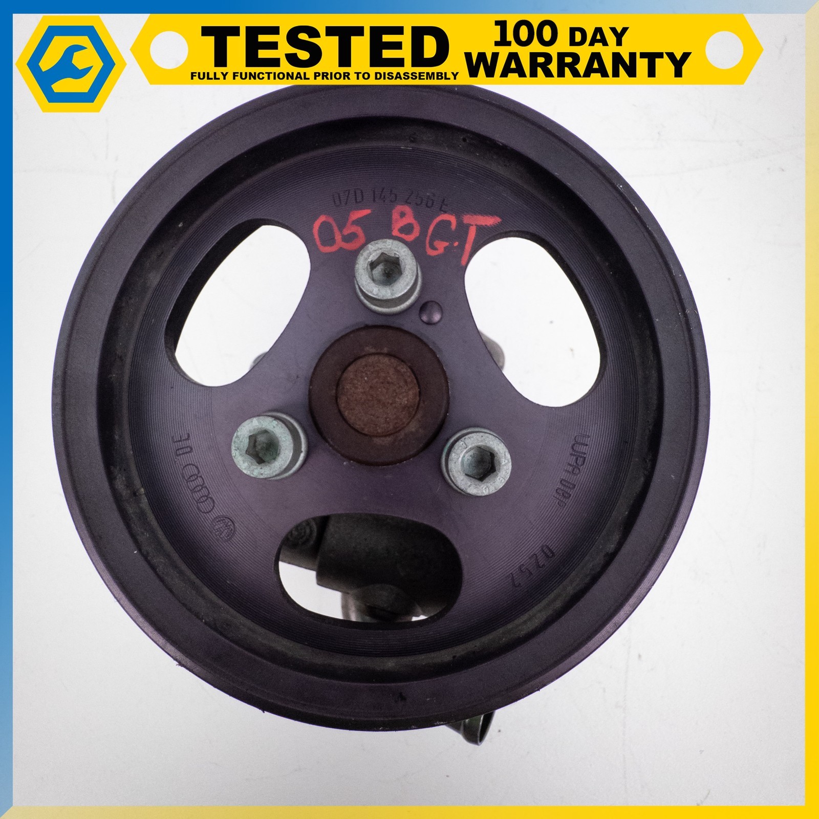 03-13 BENTLEY CONTINENTAL GT FLYING SPUR POWER STEERING PUMP V BELT PULLEY OEM