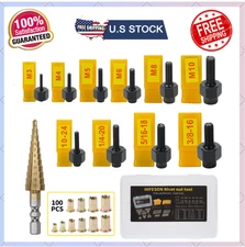 HIFESON Rivet Nut Tool,Hand Nuts Riveter,Rivnut Tool with Metric and SAE...