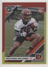 2019 Panini Donruss Optic Rookies Red & Yellow Prizm Trayveon Williams #143 0d6s