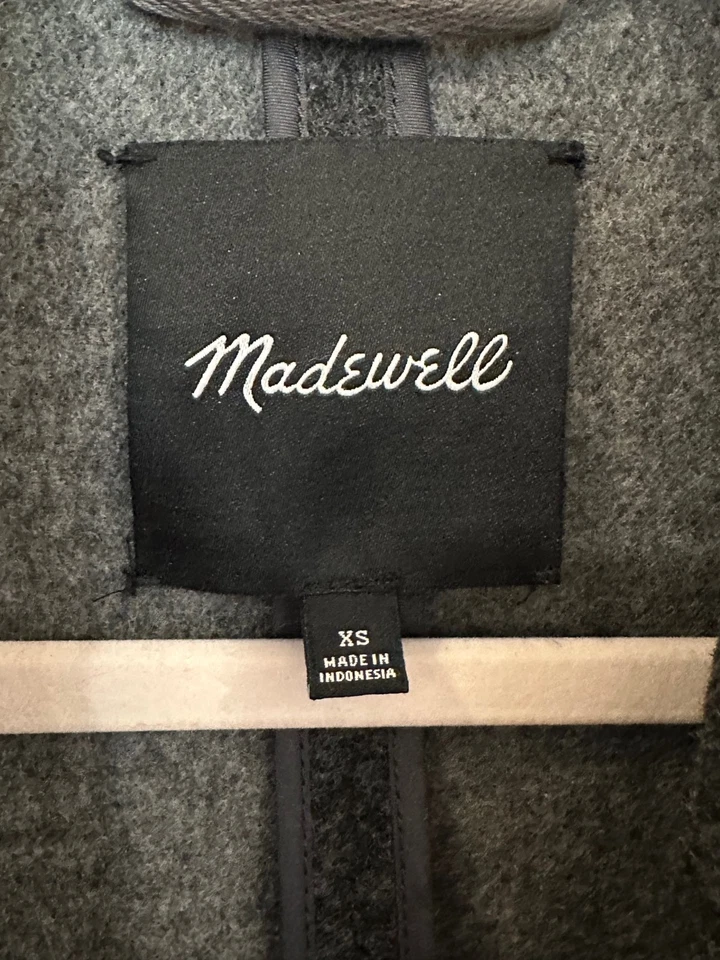 Casaco Madewell Monsieur feminino XS mistura de lã cinza urze escuro - Imagem 3 de 4