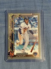 2025 Topps Holiday - Francisco Lindor #H171 Holiday Silver Glitter