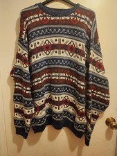 NWT VINTAGE CHAPS RALPH LAUREN Multi-Color Nordic Crewneck Sweater USA Sz. L