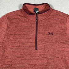 Under Armour Sweater Mens 3XL Burgundy 1/4 Zip Pullover Outdoor Casual Preppy