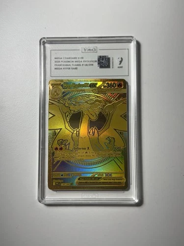 Mega Charizard X ex 130/094 Phantasmal Flames Holo Hyper Rare TAG 9 (943 Score)