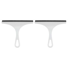 2pcs Shower Squeegee 8.7 Inch Cleaner Tool with Hole for Glass Window, Blue