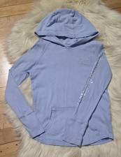 Girls Vineyard Vines Blue Silver Whale Long Sleeve Pullover Hoodie XS 5-6 EUC