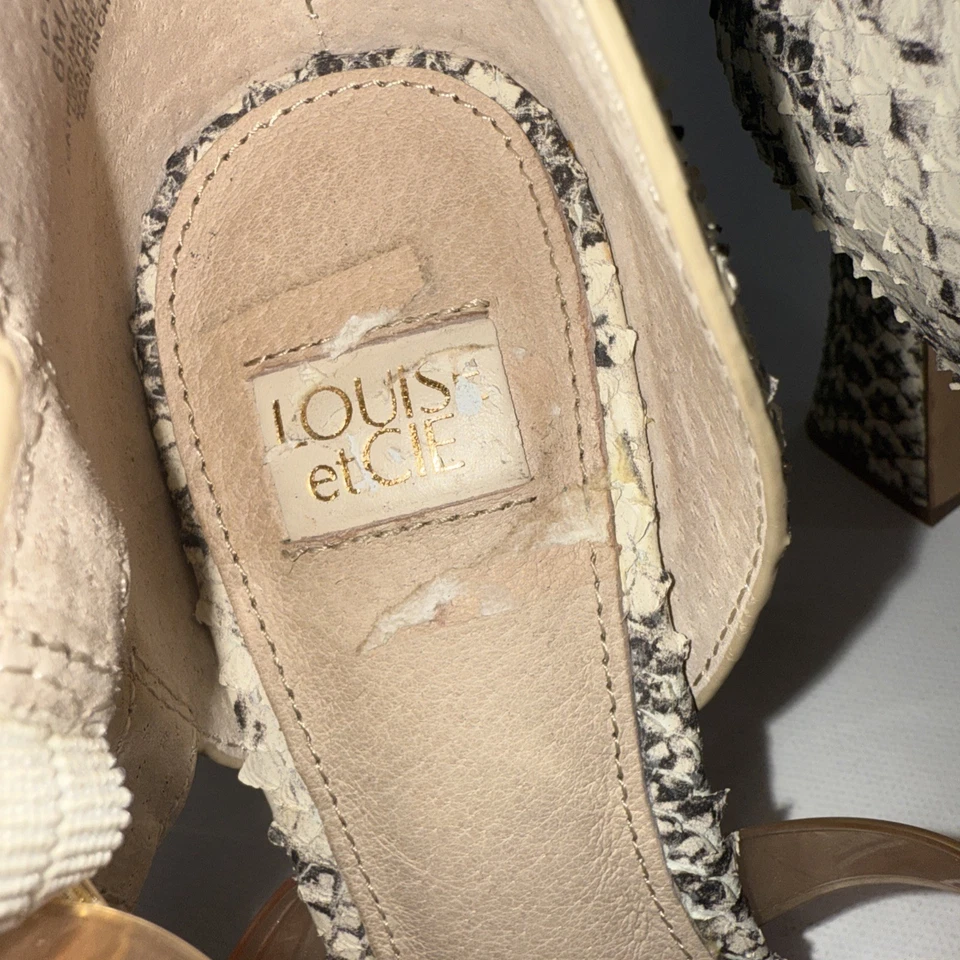 Louise et Cie Isoldah Piel de Serpiente Clásica Dinero Antiguo Cuero Repujado Tacón Bajo 6.5 Foto 4 de 4