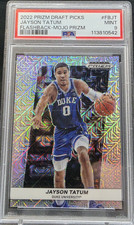 2022-23 Prizm Draft Picks Jayson Tatum Mojo Flashback /25 SSP Duke PSA 9 Celtics