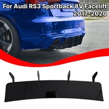 Für Audi RS3 Sportback 8V 2017-2020 Facelift Schwarz Heckdiffusor Heckansatz