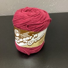 1 SUGAR  N CREAM COTTON YARN. 2.5oz. Wine