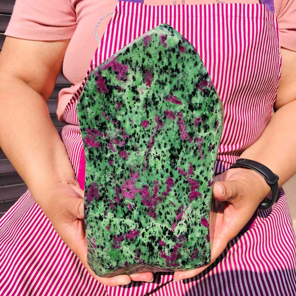 7.23LB Natural Red & green treasure Ruby Crystal Mineral Specimen Heals 2482