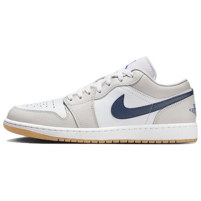 JORDAN 1 Low Midnight Navy Neutral Grey - 553558-146 Size