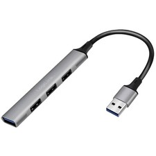 Image of LogiLink UA0391 hub Aluminium grey USB 3.0 multi-port splitter