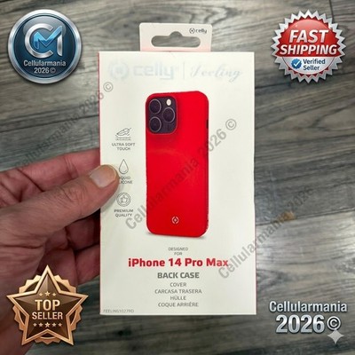 Apple iPhone 14 Pro Max Hülle Rot Celly Feeling Flüssig Silikon Soft-Touch Cover