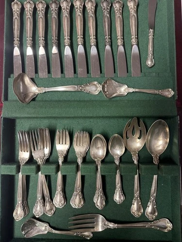Chantilly by Gorham Sterling Silver Flatware Set for 10 + Serving pieces