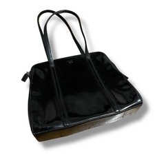 PRADA Black Enamel Archive Shoulder Bag Handbag 90s 1995 Vintage Used