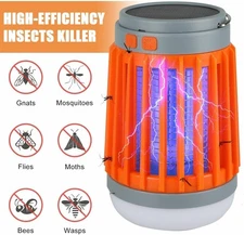 2-Pack Solar Mosquito Killer Lamp - Orange for Outdoor Garden, Patio & Yard Use