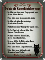 Blechschild 40X30 Cm Du Bist Katzenliebhaber Wenn Katze Deko Geschenk Holz Schil