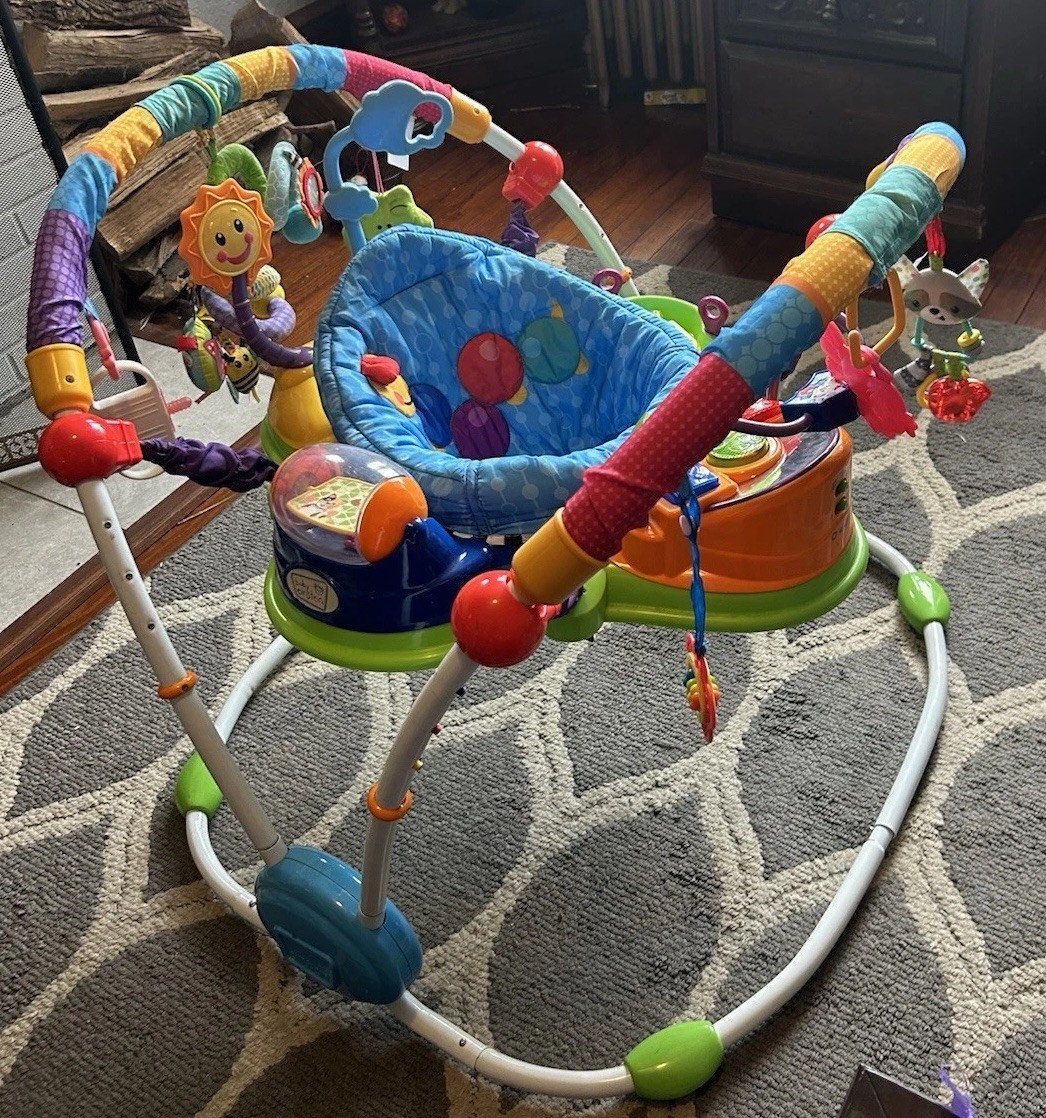 Baby Einstein Neighborhood Friends Activity Jumper W/ 6 Hanging Toys & Bonus